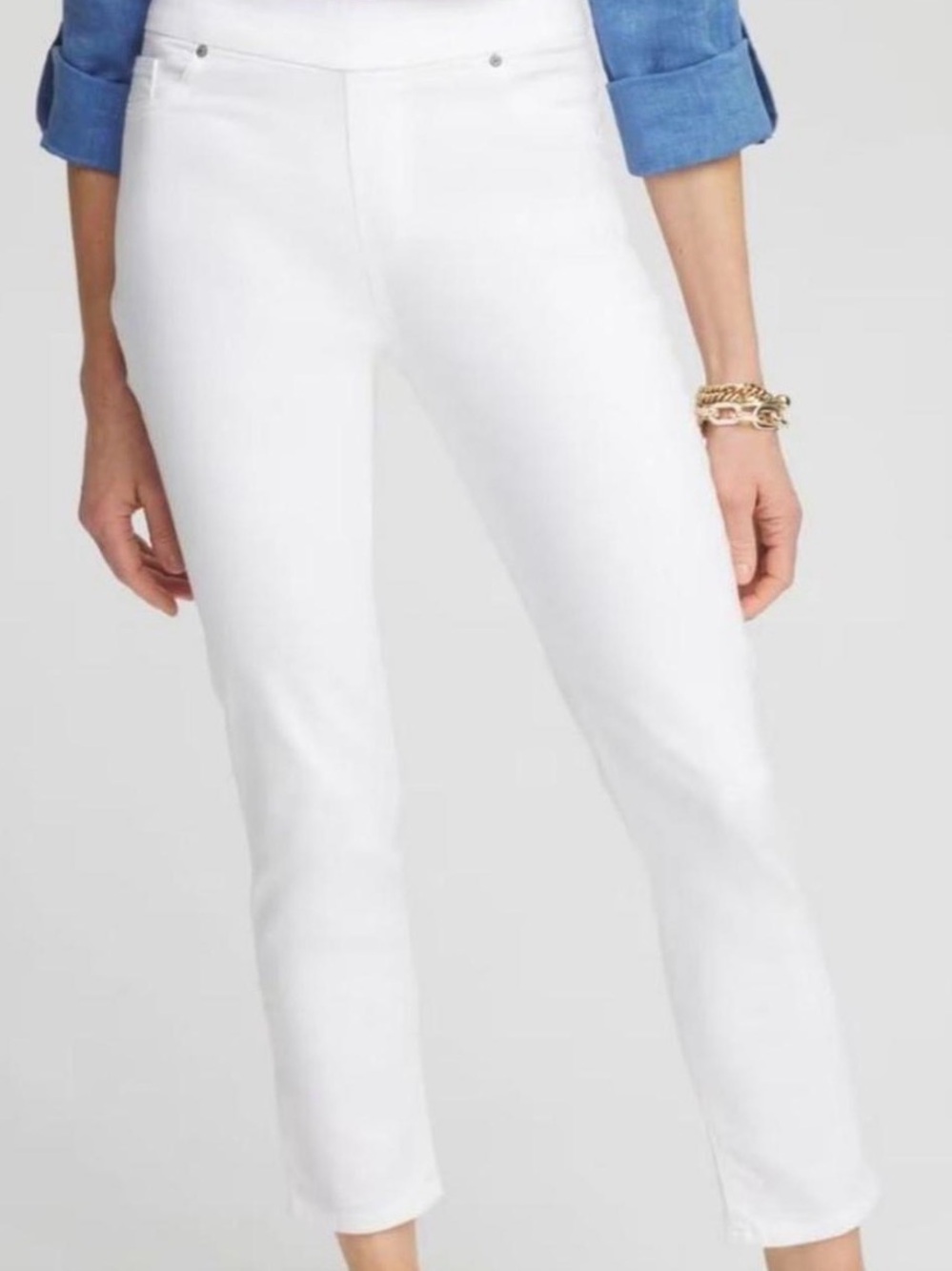 Tribal Jeans White Slim Cropped Jeggings